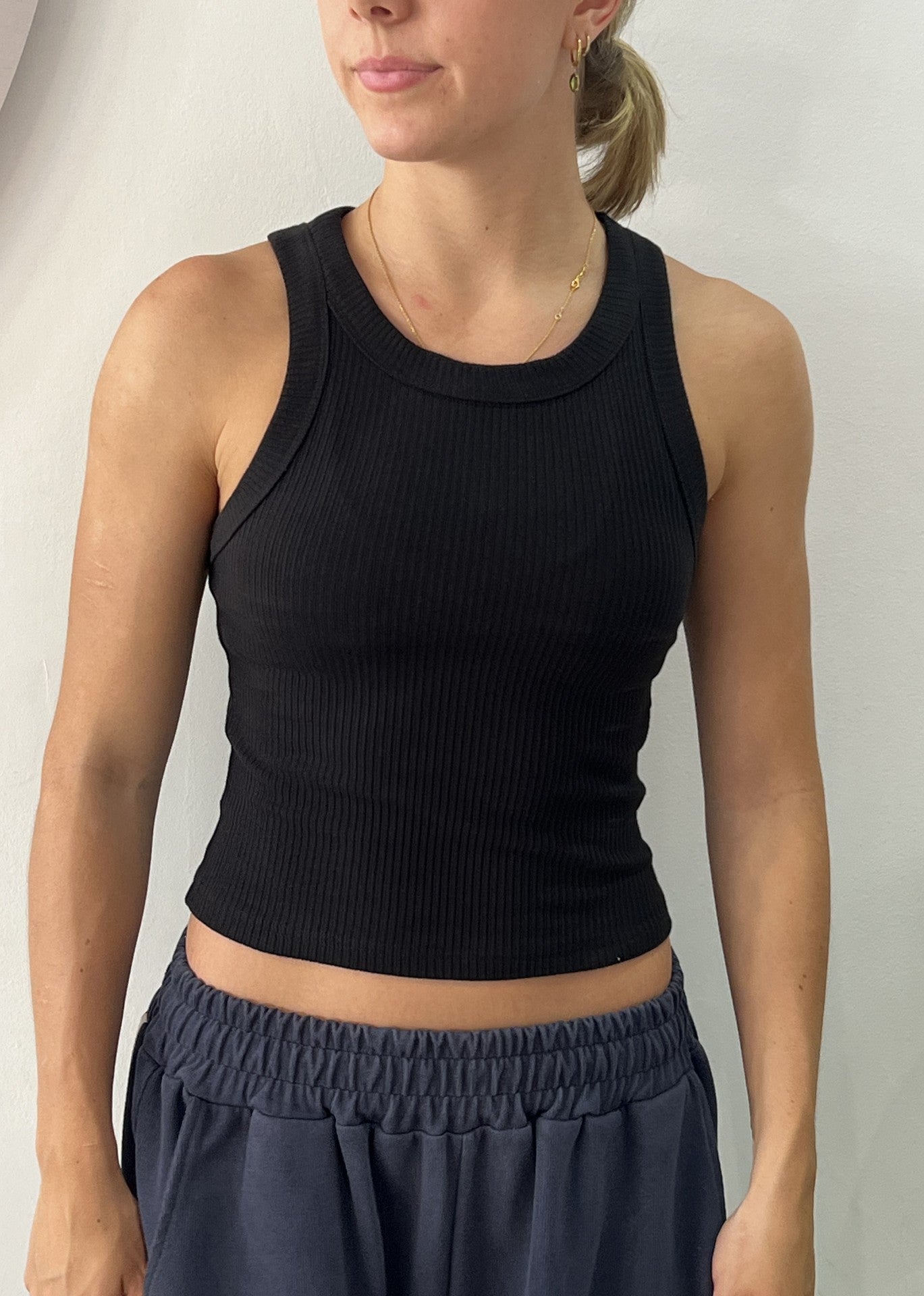 Lex Rib Tank - Black
