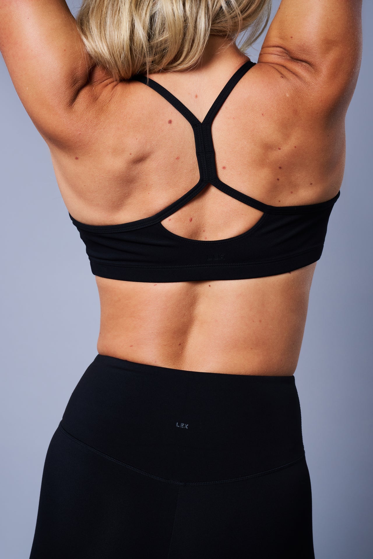 LEX Classic Racerback Crop - BLACK